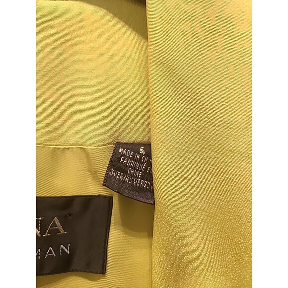 Vintage short Sleeve.Dana Buchanan Silk Skirt Suit Women’s size 6, 3 Pc Set Lime - Picture 3 of 16